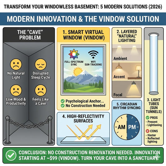 Vindow - virtual window infographic 