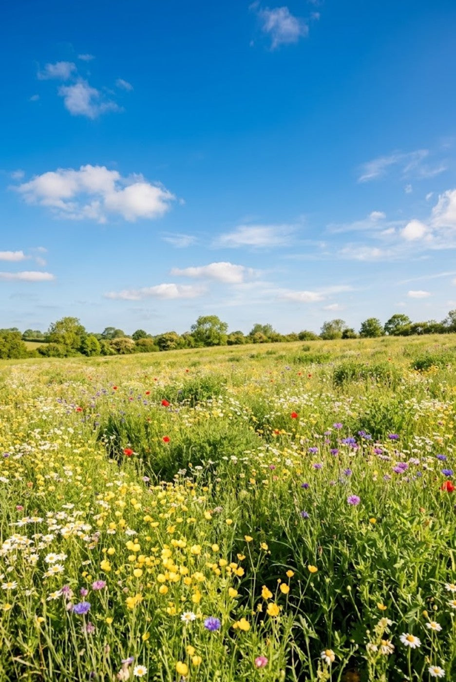 Wildflower meadow printed scenic insert for Vindow virtual window